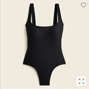 J. Crew Ribbed Square Neck One-piece Swimsuit